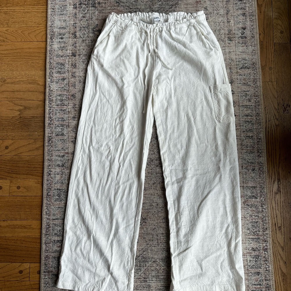 Rumored White Linen Pants